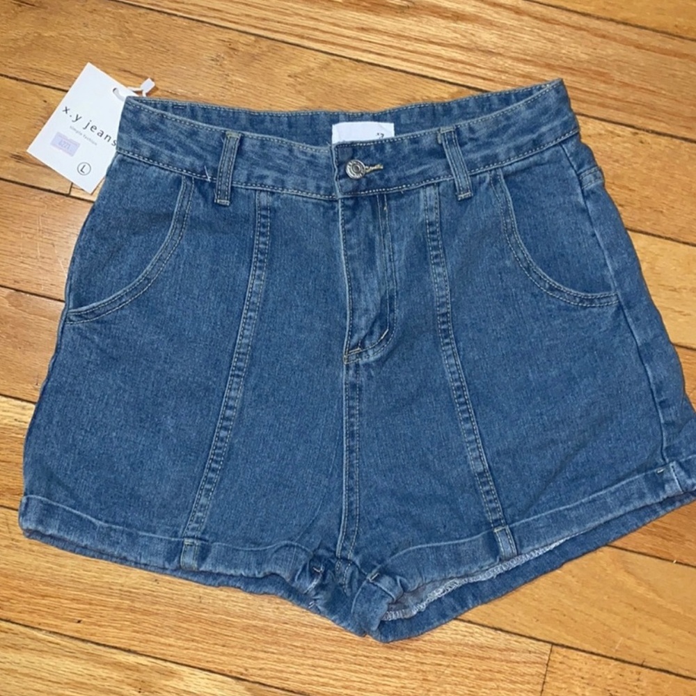 NWTS Yesstyle Blue Mom jeans Shorts Size L